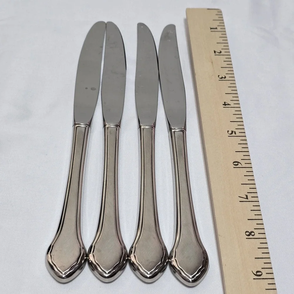 Oneida Wm A Rogers‎ Deluxe Summer Mist Autumn Glow Dinner Knives 4pc Stainless
